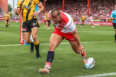 Hull KR 'dan Mikey Lewis, 9 Ağustos 2025' te İngiltere 'nin Hull kenti Kingston' da oynanan Sewell Group Craven Park 'taki Hull KR-Castleford Tigers maçında Betfred Süper Ligi 21.