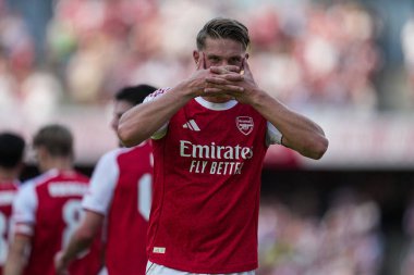 Arsenal Viktor Gyokeres sezon öncesi dostluk maçı sırasında Arsenal, Emirates Stadyumu 'nda Athletic Bilbao' ya karşı, 9 Ağustos 2025