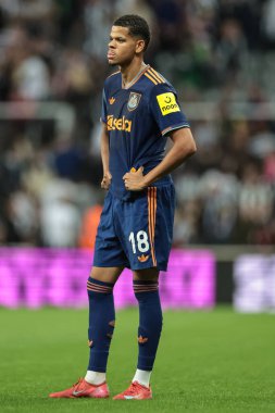 Newcastle 'dan William Osula, Newcastle, 8 Ağustos 2025' te St. James 's Park, Newcastle, İngiltere' de oynanan ve sezon öncesi dost canlısı Newcastle United 'ın Espanyol' a karşı oynadığı maçta berabere kalmadı.