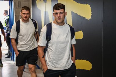 Warrington Wolves takımından Josh Thewlis, 21. Betfred Süper Ligi karşılaşmasında Wigan Warriors 'a karşı Halliwell Jones Stadyumu, Warrington, İngiltere, 8 Ağustos 2025