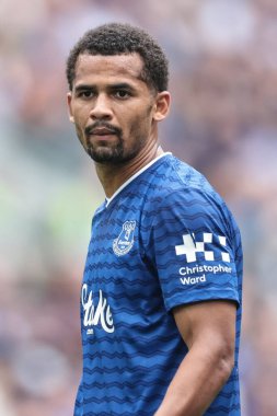 Everton 'dan Iliman Ndiaye, Everton ile A.S. Roma' nın 9 Ağustos 2025 'te Liverpool, Liverpool' daki Hill Dickinson Stadyumu 'nda oynanan sezon öncesi dostluk maçı sırasında