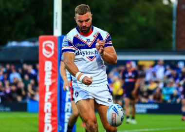 Wakefield Trinity 'den Mike McMeeken, Wakefield Stadyumu, Wakefield, Birleşik Krallık' ta oynanan 21.