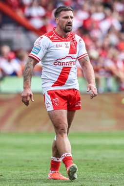 Hull KR 'dan Michael McIlorum 21. Betfred Süper Ligi karşılaşmasında Hull KR, Castleford Tigers' a karşı 9 Ağustos 2025 'te Kingston' daki Sewell Group Craven Park 'ta Hull, İngiltere' de oynanan karşılaşmada
