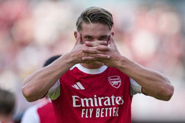 Arsenal Viktor Gyokeres sezon öncesi dostluk maçı sırasında Arsenal, Emirates Stadyumu 'nda Athletic Bilbao' ya karşı, 9 Ağustos 2025