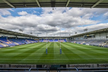 Halliwell Jones Stadyumu, 21. Betfred Süper Lig karşılaşması öncesinde Halliwell Jones Stadyumu 'nda Warrington Wolves' a karşı Wigan Warriors maçı, 8 Ağustos 2025.
