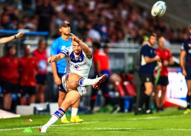 Wakefield Trinity takımından Max Jowitt, Wakefield Stadyumu, Wakefield, Birleşik Krallık 'ta oynanan 21.