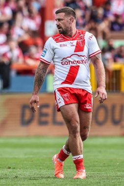 Hull KR 'dan Michael McIlorum 21. Betfred Süper Ligi karşılaşmasında Hull KR, Castleford Tigers' a karşı 9 Ağustos 2025 'te Kingston' daki Sewell Group Craven Park 'ta Hull, İngiltere' de oynanan karşılaşmada