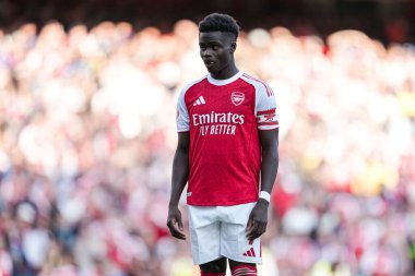 Arsenal 'den Bukayo Saka, 9 Ağustos 202' de Birleşik Krallık 'ın Emirates Stadyumu' nda oynanan Arsenal - Athletic Bilbao maçında