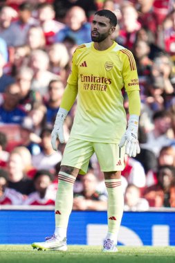 Arsenal 'den David Raya, 9 Ağustos 202' de Birleşik Krallık, Londra 'daki Emirates Stadyumu' nda oynanan Arsenal - Athletic Bilbao maçında