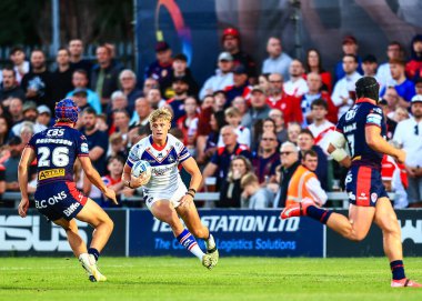 Wakefield Trinity takımından Jayden Myers, Wakefield Stadyumu, Wakefield, Birleşik Krallık 'ta oynanan 21.