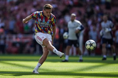 Arsenal Viktor Gyokeres sezon öncesi dostluk maçı sırasında Arsenal, Emirates Stadyumu 'nda Athletic Bilbao' ya karşı, 9 Ağustos 2025