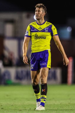 Warrington Wolves 'tan Stefan Ratchford 21. Betfred Süper Ligi karşılaşmasında Warrington Wolves Wigan Warriors' a karşı Halliwell Jones Stadyumu, Warrington, Birleşik Krallık, 8 Ağustos 2025