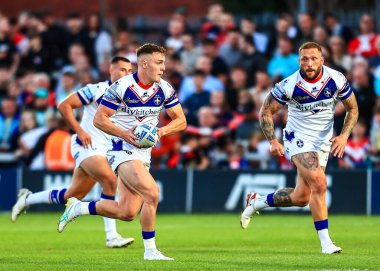 Wakefield Trinity 'den Jake Trueman, Wakefield Stadyumu, Wakefield, Birleşik Krallık, 8 Ağustos 2025' te oynanan 21.