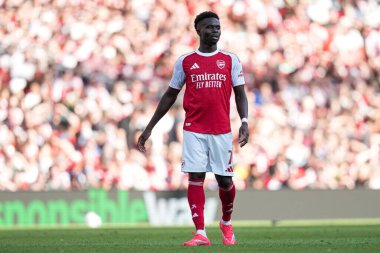Arsenal 'den Bukayo Saka, 9 Ağustos 2025' te İngiltere 'nin Emirates Stadyumu' nda oynanan Arsenal - Athletic Bilbao maçında