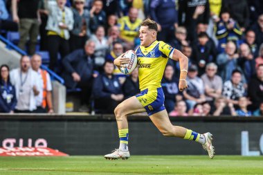 Warrington Wolves takımından Josh Thewlis, 8 Ağustos 2025 'te Warrington, İngiltere' de oynanan 21. Warrington Wolves vs Wigan Warriors maçında tek başına gol attı.