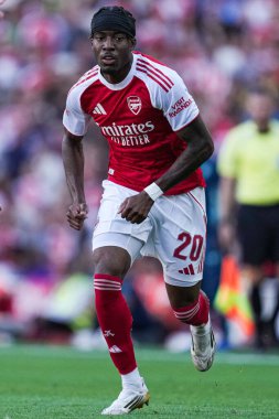 Arsenal 'den Noni Madueke, 9 Ağustos 2025' te İngiltere 'nin Emirates Stadyumu' nda Arsenal ve Athletic Bilbao arasında oynanan sezon öncesi dostluk maçı sırasında