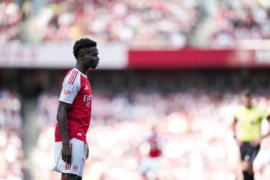 Arsenal 'den Bukayo Saka, 9 Ağustos 2025' te İngiltere 'nin Emirates Stadyumu' nda oynanan Arsenal - Athletic Bilbao maçında