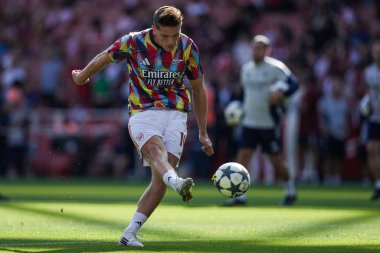 Arsenal Viktor Gyokeres sezon öncesi dostluk maçı sırasında Arsenal, Emirates Stadyumu 'nda Athletic Bilbao' ya karşı, 9 Ağustos 2025