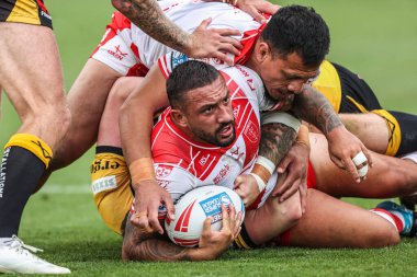 Hull KR 'dan Elliot Minchella, 9 Ağustos 2025' te İngiltere 'nin Hull kentinde oynanan Sewell Group Craven Park' ta oynanan 21.