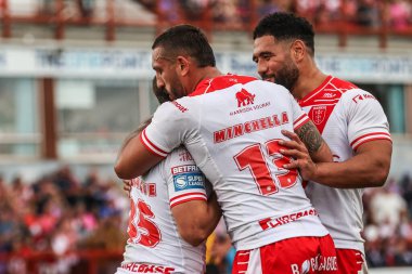 Hull KR 'dan Arthur Mourgue, 9 Ağustos 2025' te İngiltere 'nin Hull kenti Kingston' da oynanan Sewell Group Craven Park 'ta oynanan 21.