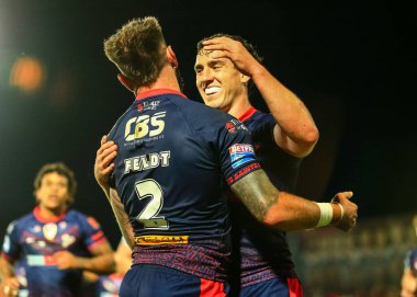 St. Helens takımından Kyle Feldt, Birleşik Krallık 'ın Wakefield şehrinde oynanan ve Wakefield Trinity' nin St Helens 'e karşı oynadığı 21.