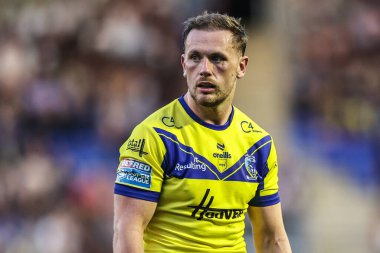 Warrington Wolves takımından Ben Currie, 21. Betfred Süper Ligi karşılaşmasında Warrington Wolves, Wigan Warriors 'a karşı Halliwell Jones Stadyumu, Warrington, Birleşik Krallık, 8 Ağustos 2025