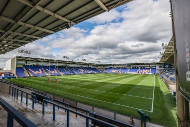 Halliwell Jones Stadyumu, 21. Betfred Süper Lig karşılaşması öncesinde Halliwell Jones Stadyumu 'nda Warrington Wolves' a karşı Wigan Warriors maçı, 8 Ağustos 2025.