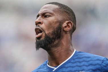 Everton 'dan Beto, 9 Ağustos 2025' te Liverpool 'daki Hill Dickinson Stadyumu' nda oynanan Everton-A.S. Roma maçında tepki gösterdi.