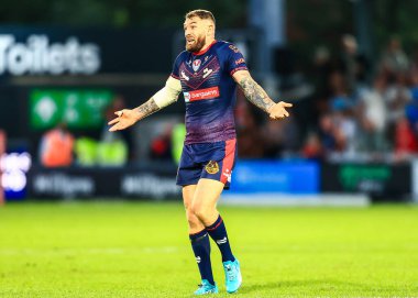 St. Helens takımından Daryl Clark 21. Betfred Süper Lig karşılaşmasında Wakefield Trinity, St. Helens 'e karşı DIY Kitchens Stadyumu, Wakefield, İngiltere, 8 Ağustos 2025