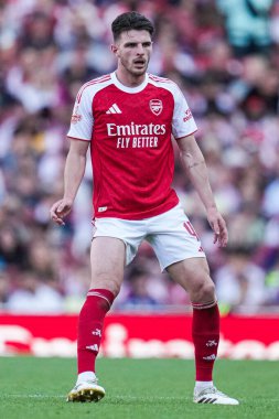 Arsenal 'den Declan Rice, 9 Ağustos 2025 tarihinde Birleşik Krallık, Londra' daki Emirates Stadyumu 'nda oynanan Arsenal - Athletic Bilbao maçında