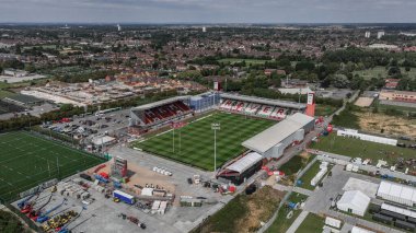 Sewell Group Craven Park 'ın Betfred Süper Lig 21. Raundunda hava görüntüsü Hull KR, Castleford Tigers ile 9 Ağustos 2025' te Kingston 'daki Sewell Group Craven Park, İngiltere' nin Hull kentinde karşılaştı.