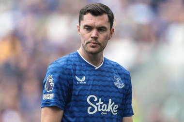 Everton 'dan Michael Keane, Everton ile A.S. Roma' nın 9 Ağustos 2025 'te Liverpool' daki Hill Dickinson Stadyumu 'nda oynanan sezon öncesi dostluk maçı sırasında