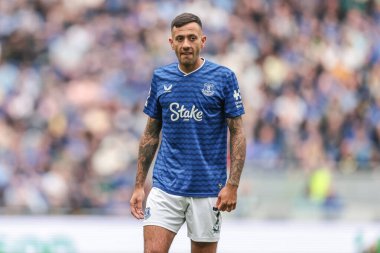 Everton 'dan Dwight McNeil, Everton ile A.S. Roma' nın 9 Ağustos 2025 'te Liverpool' daki Hill Dickinson Stadyumu 'nda oynanan sezon öncesi dostluk maçı sırasında...