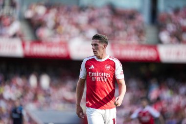 Arsenal Viktor Gyokeres sezon öncesi dostluk maçı sırasında Arsenal, Emirates Stadyumu 'nda Athletic Bilbao' ya karşı, 9 Ağustos 2025