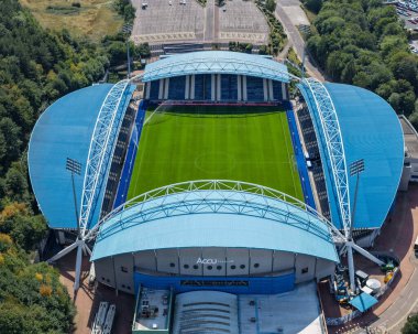 Carabao Kupası maçında Accu Stadyumu 'nun hava görüntüsü Huddersfield Town' a karşı Leicester City, Accu Stadyumu, Huddersfield, Birleşik Krallık, 13 Ağustos 2025