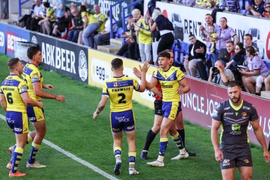 Warrington Wolves 'tan Zack Gardner, 14 Ağustos 2025' te Warrington, İngiltere 'deki Halliwell Jones Stadyumu' nda oynanan 22.