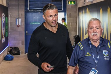 Sam Burgess Warrington Wolves 'un baş antrenörü 14 Ağustos 2025' te Warrington, Warrington 'daki Halliwell Jones Stadyumu' nda oynanan 22.