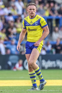 Warrington Wolves takımından Ben Currie, 22. Betfred Süper Lig karşılaşmasında Warrington Wolves, Catalans Dragons 'a karşı Halliwell Jones Stadyumu, Warrington, Birleşik Krallık, 14 Ağustos 2025