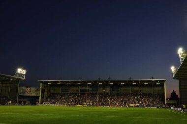 İlk yarının sahneleri Betfred Süper Lig 22. Maçı sırasında Warrington Wolves, Catalans Dragons 'a karşı Halliwell Jones Stadyumu, Warrington, Birleşik Krallık, 14 Ağustos 2025