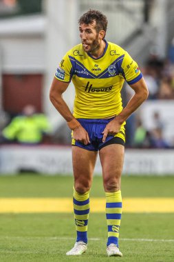 Warrington Wolves 'tan Stefan Ratchford 22. Betfred Süper Lig karşılaşmasında Warrington Wolves, Catalans Dragons' a karşı Halliwell Jones Stadyumu, Warrington, Birleşik Krallık, 14 Ağustos 2025