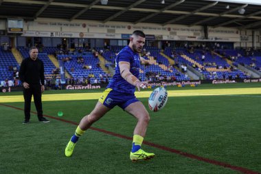 Warrington Wolves takımından Danny Walker, 14 Ağustos 2025 'te İngiltere' nin Warrington şehrinde oynanan 22. Betfred Süper Lig karşılaşmasında Warrington Wolves ve Catalans Dragons maçında ısındı.