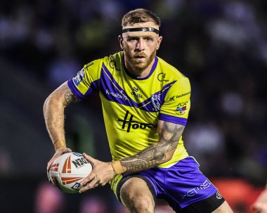 Warrington Wolves takımından Marc Sneyd, 14 Ağustos 2025 'te Warrington, İngiltere' deki Halliwell Jones Stadyumu 'nda oynanan 22.