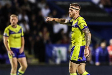 Warrington Wolves takımından Marc Sneyd, 14 Ağustos 2025 'te Warrington, İngiltere' deki Halliwell Jones Stadyumu 'nda oynanan 22.