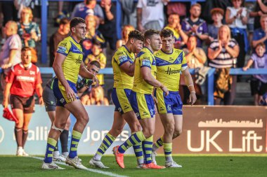 Warrington Wolves 'tan Zack Gardner, 14 Ağustos 2025' te Warrington, İngiltere 'deki Halliwell Jones Stadyumu' nda oynanan 22.