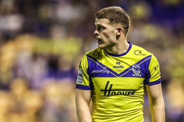 Warrington Wolves takımından Jake Thewlis, 22. Betfred Süper Lig karşılaşmasında Warrington Wolves, Catalans Dragons 'a karşı Halliwell Jones Stadyumu, Warrington, Birleşik Krallık, 14 Ağustos 2025