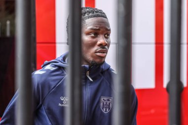 Sunderland 'dan Eliezer Mayenda, 16 Ağustos 2025' te İngiltere 'nin Sunderland-West Ham United stadyumunda oynanan Premier League maçı sırasında geldi.