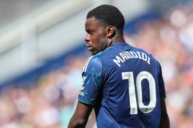 Leicester City 'den Stephy Mavididi Gökyüzü İddia Şampiyonası' nda Preston North End Leicester City 'ye karşı Deepdale, Preston, İngiltere, 16 Ağustos 2025