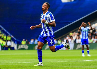 Sheffield Wednesday 'den Liam Palmer, 16 Ağustos 2025' te Sheffield, İngiltere 'de Çarşamba günü oynanan ve Stoke City' ye karşı oynanan Gökyüzü İddia Şampiyonası maçında kaçırılan şansa tepki gösterdi.