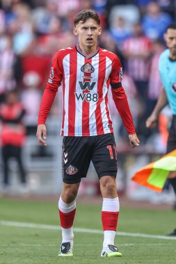 Sunderland 'dan Chris Rigg Premier League maçı sırasında Sunderland - West Ham United Stadyumu, Sunderland, İngiltere, 16 Ağustos 2025