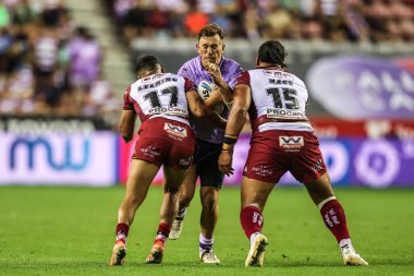 Hull KR 'dan Jai Whitbread, 15 Ağustos 2025' te İngiltere 'nin Wigan şehrindeki Brick Community Stadyumu' nda oynanan 22.